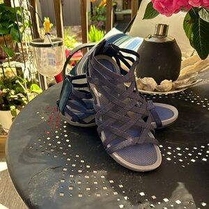 Navy blue Baretrap Sandal